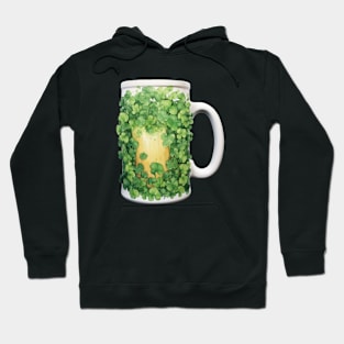 Watercolor Shamrock Beer Hoodie